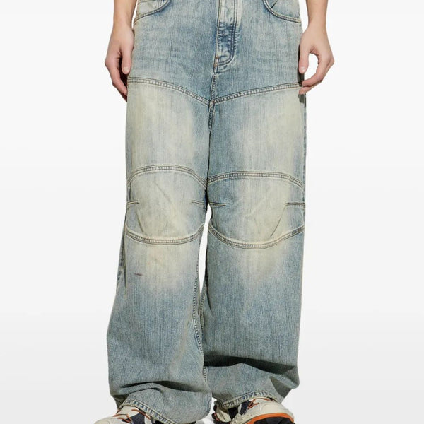 Balenciaga Pants? BALENCIAGA Stained Baggy Pants for Men - SS25 Collection Tailored Everyday Designer Pants
