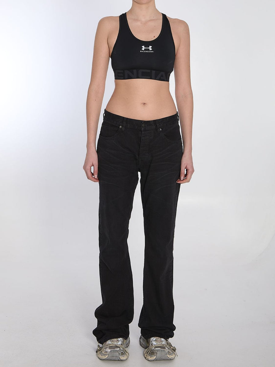 Balenciaga T-Shirts? BALENCIAGA Activewear Tech T-Shirt Bra for Women Premium Designer Cotton T-Shirt