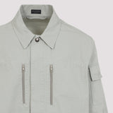Close-up of Balenciaga shirts hardware and fine stitching