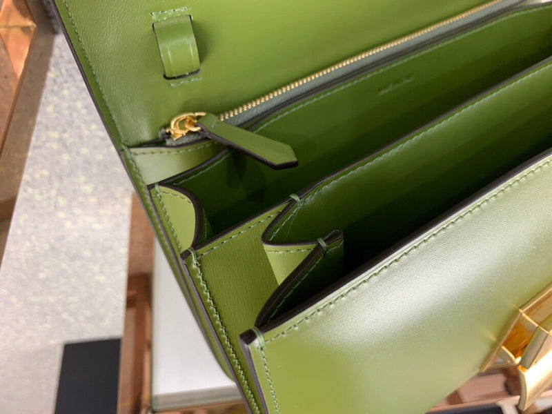 Top view of structured refined women's handbag – women's luxury accessory