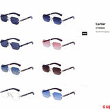 Close-up detail view of Cartier unisex sunglasses
