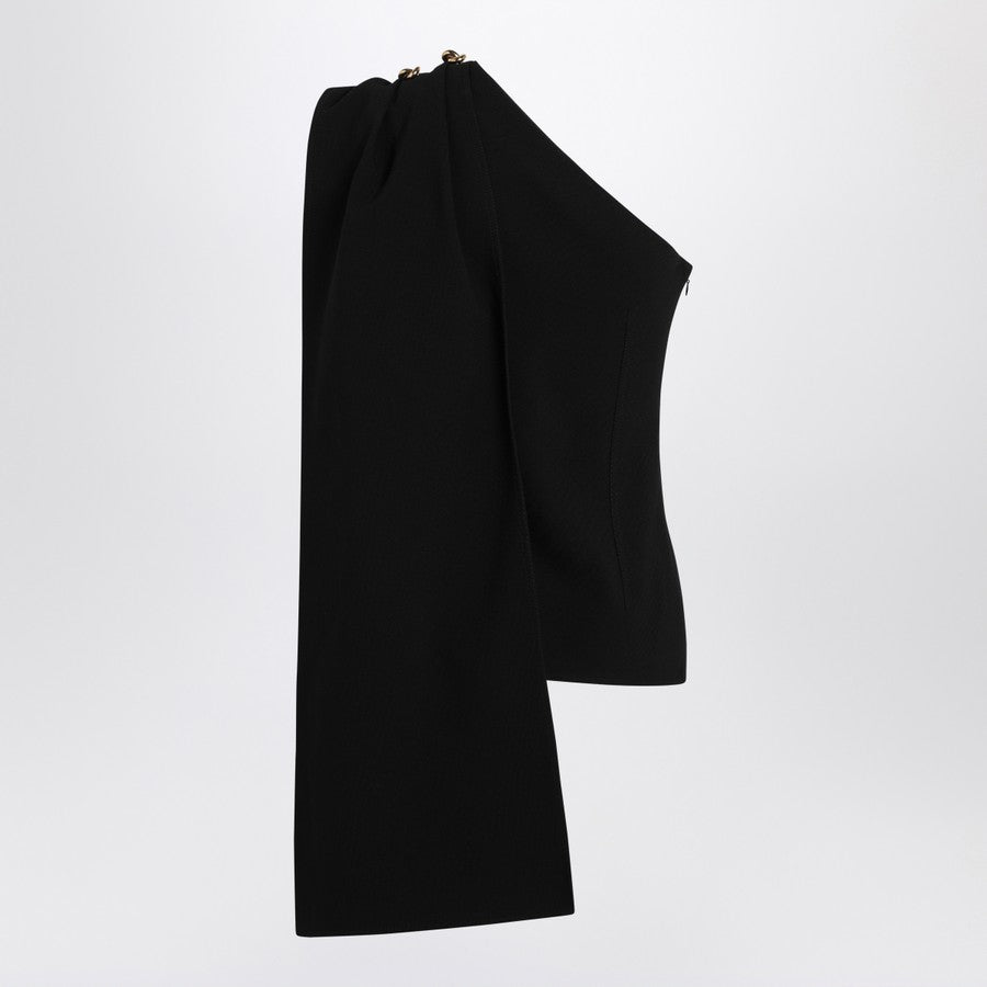 Bottega Veneta Tops? Bottega Veneta Women Black Top In Viscose Crêpe And Wool Premium Designer Casual Top