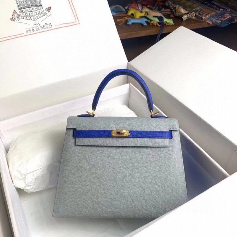 Side view of graceful structured handbag