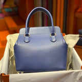 Side view of smart structured handbag