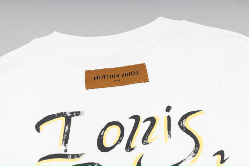 Back view of Louis Vuitton luxury clothing with everyday silhouette