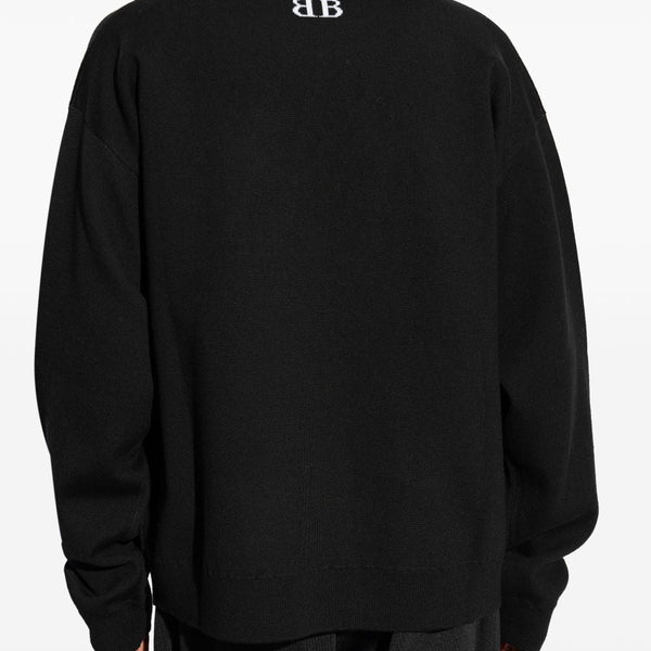 Balenciaga Sweaters? BALENCIAGA Oversized Wool Blend Crewneck Sweater Premium Casual Designer Knitwear
