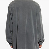 Close-up of Balenciaga t-shirts & tops hardware and fine stitching