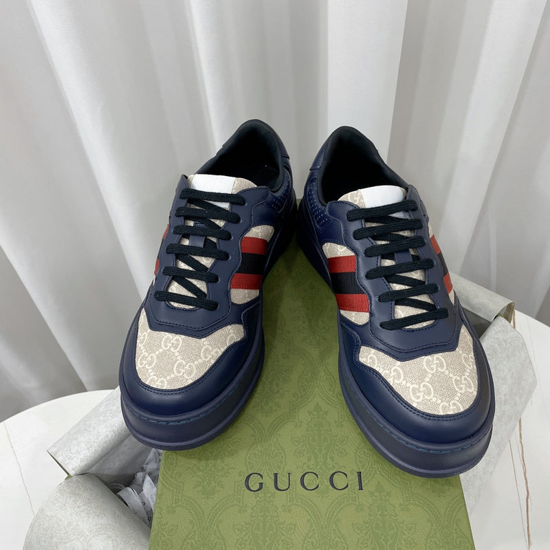 Gucci tonal black luxury sneakers view 6 premium leather build