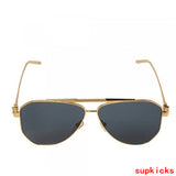 Close-up detail view of Louis Vuitton unisex sunglasses
