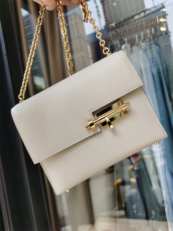  Clean-Lined structured bag carried on shoulder 10
