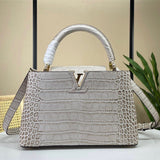  Streamlined crossbody bag carried on shoulder 16