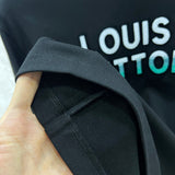 Back view of Louis Vuitton luxury clothing with monogram-inspired silhouette