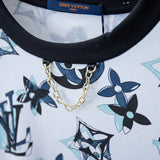Flat lay presentation of Louis Vuitton cotton t-shirt with logo-detail design