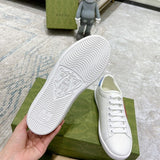 Side profile of Gucci muted earth tones sneakers everyday casual design