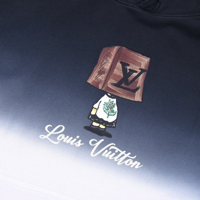 Front view of Louis Vuitton luxury clothing with tailored silhouette