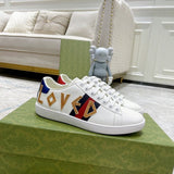 Gucci fresh white-and-black luxury sneakers view 10 breathable knit upper