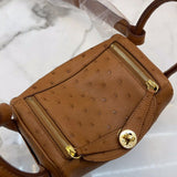 Side view of considered structured handbag