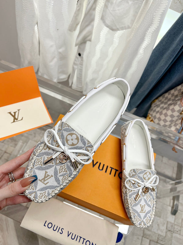 Louis Vuitton Black Classic Ballet Flats - Detail Shot of Craftsmanship