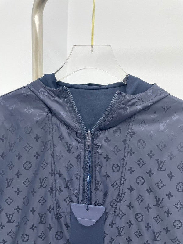 Side profile of Louis Vuitton luxury clothing with tailored silhouette