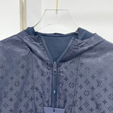 Side profile of Louis Vuitton luxury clothing with tailored silhouette