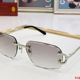 Close-up detail view of Cartier unisex sunglasses