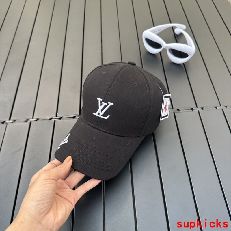 Close-up detail view of Louis Vuitton unisex cap