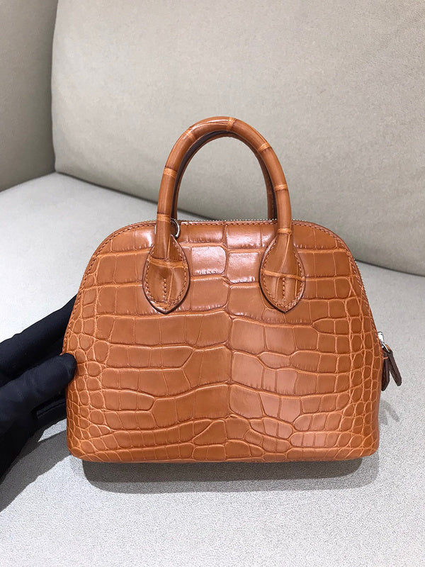 Close-up detail of sleek bag design