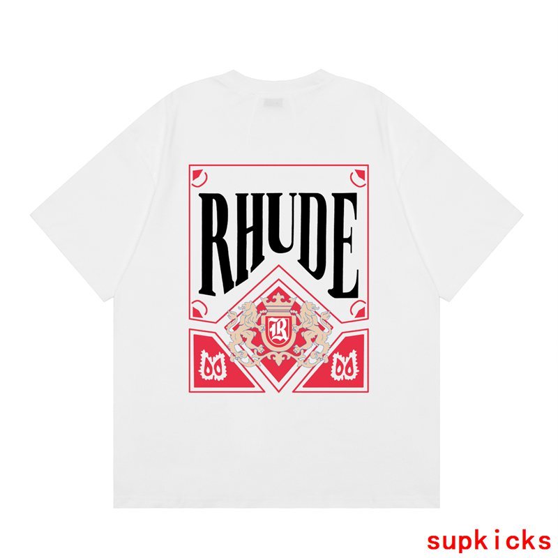 Full styled look of Rhude luxury clothing with monogram-inspired silhouette