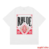 Full styled look of Rhude luxury clothing with monogram-inspired silhouette