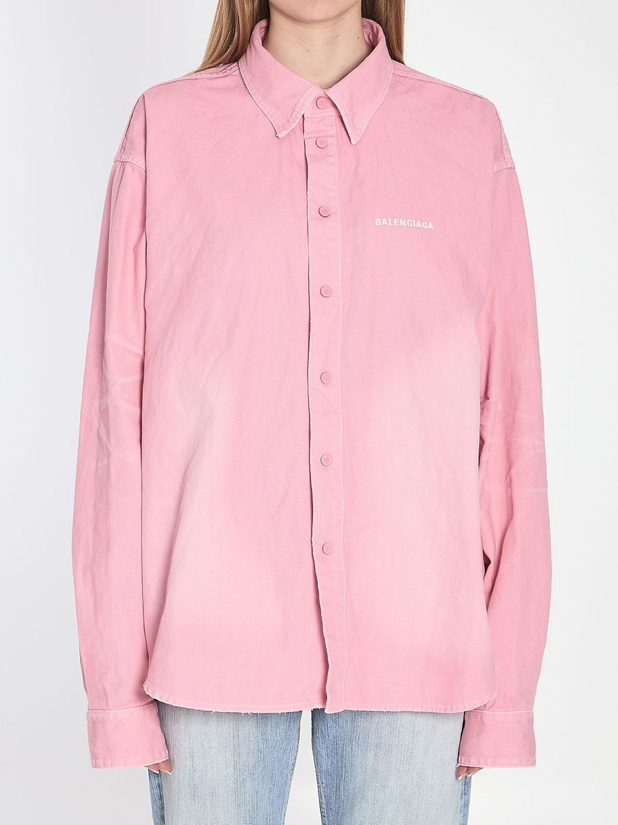 Balenciaga Tops? BALENCIAGA Oversize Denim Shirt - Large Fit Elegant Everyday Designer Top