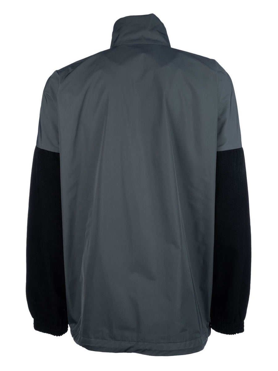 Balenciaga Jackets? BALENCIAGA Logo Colorblock Blouson Jacket - Men’s High Neck Drop Shoulder Design Premium Casual Designer Jacket