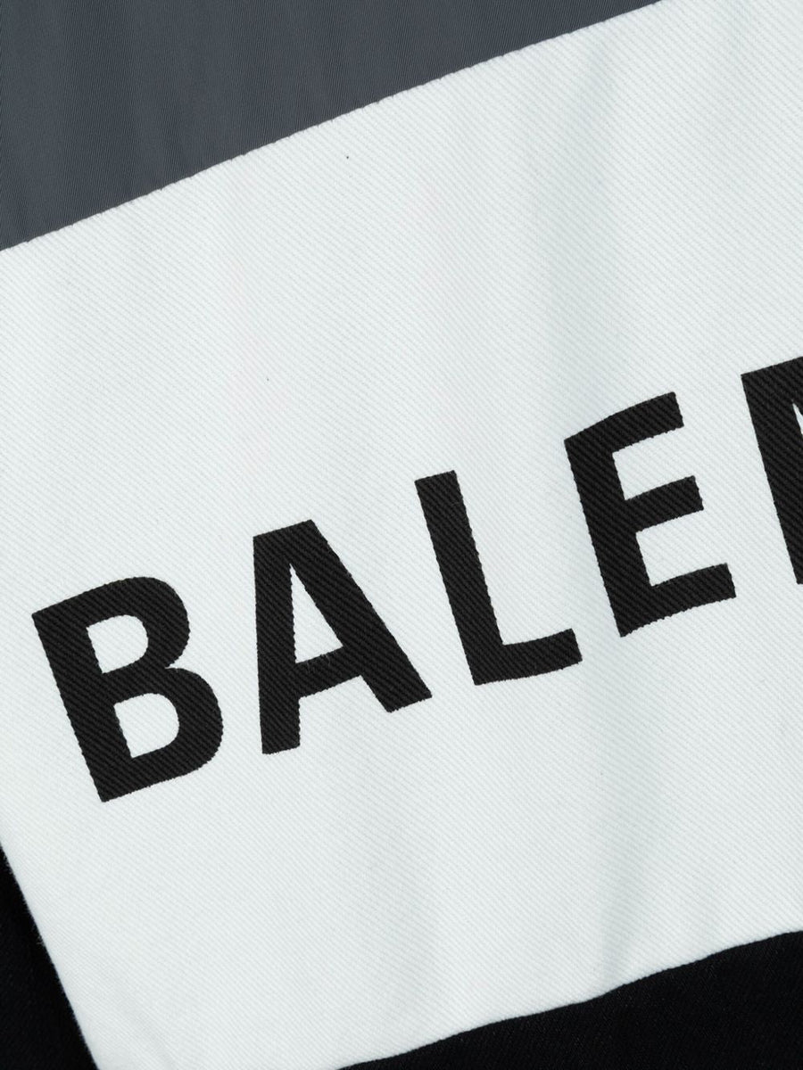 Balenciaga Jackets- BALENCIAGA Logo Colorblock Blouson Jacket - Men’s High Neck Drop Shoulder Design Premium Casual Designer Jacket