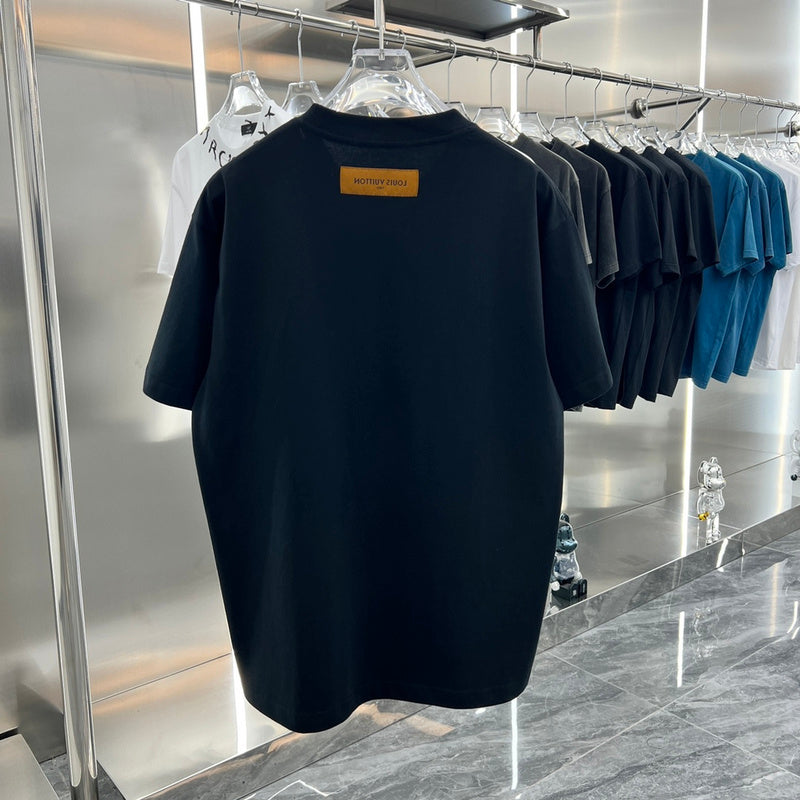 Back view of Louis Vuitton cotton t-shirt with monogram-inspired silhouette
