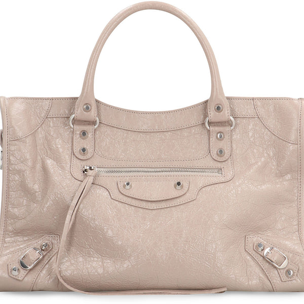 Balenciaga Bags- BALENCIAGA Grained Leather Le City Medium Handbag Luxury Designer Leather Handbag