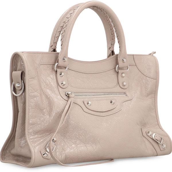 Balenciaga Bags- BALENCIAGA Grained Leather Le City Medium Handbag Luxury Designer Leather Handbag