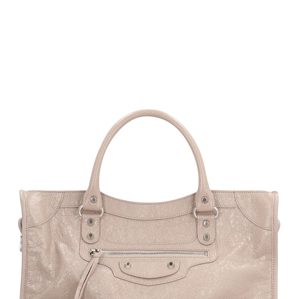 Balenciaga Bags- BALENCIAGA Grained Leather Le City Medium Handbag Luxury Designer Leather Handbag