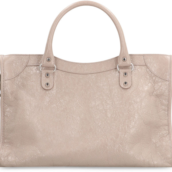 Balenciaga Bags- BALENCIAGA Grained Leather Le City Medium Handbag Luxury Designer Leather Handbag