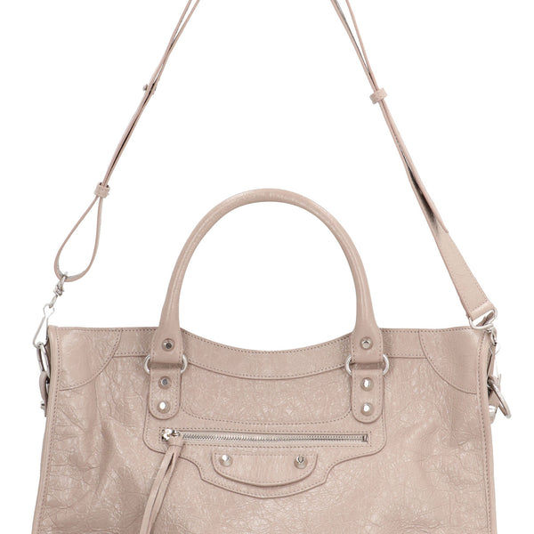 Balenciaga Bags- BALENCIAGA Grained Leather Le City Medium Handbag Luxury Designer Leather Handbag