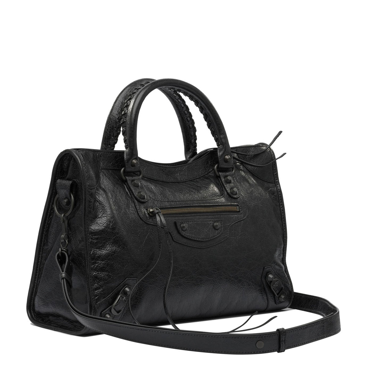 Balenciaga Bags? BALENCIAGA Leather Shoulder Handbag - Medium Size Premium Designer Shoulder Bag