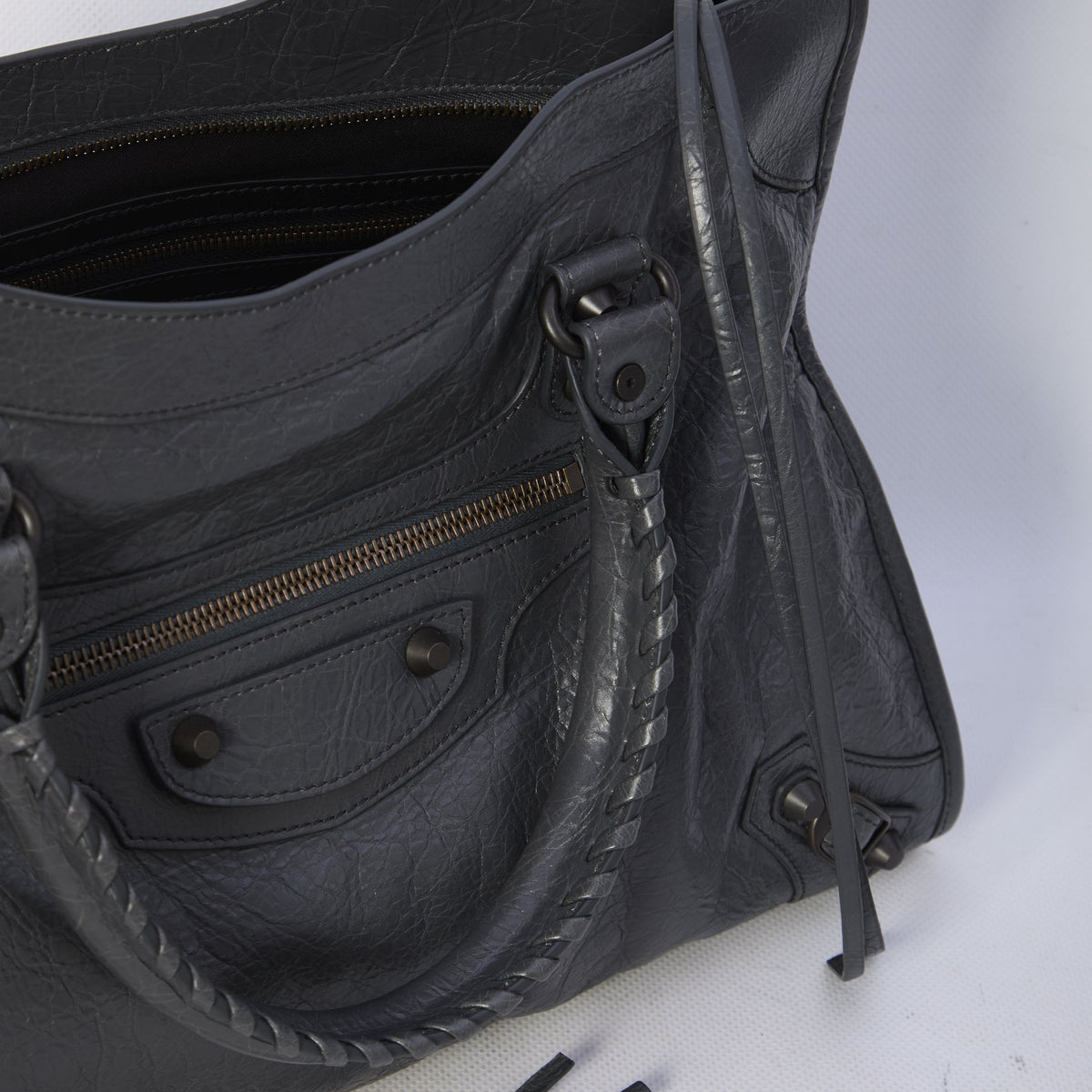 Balenciaga premium shopping bags detail and craftsmanship close-up