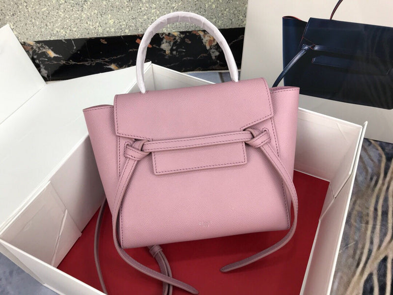 Front view of modern polished women's handbag – women's luxury accessory