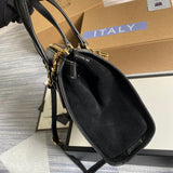 Top view of premium signature women's handbag – women's designer-style accessory
