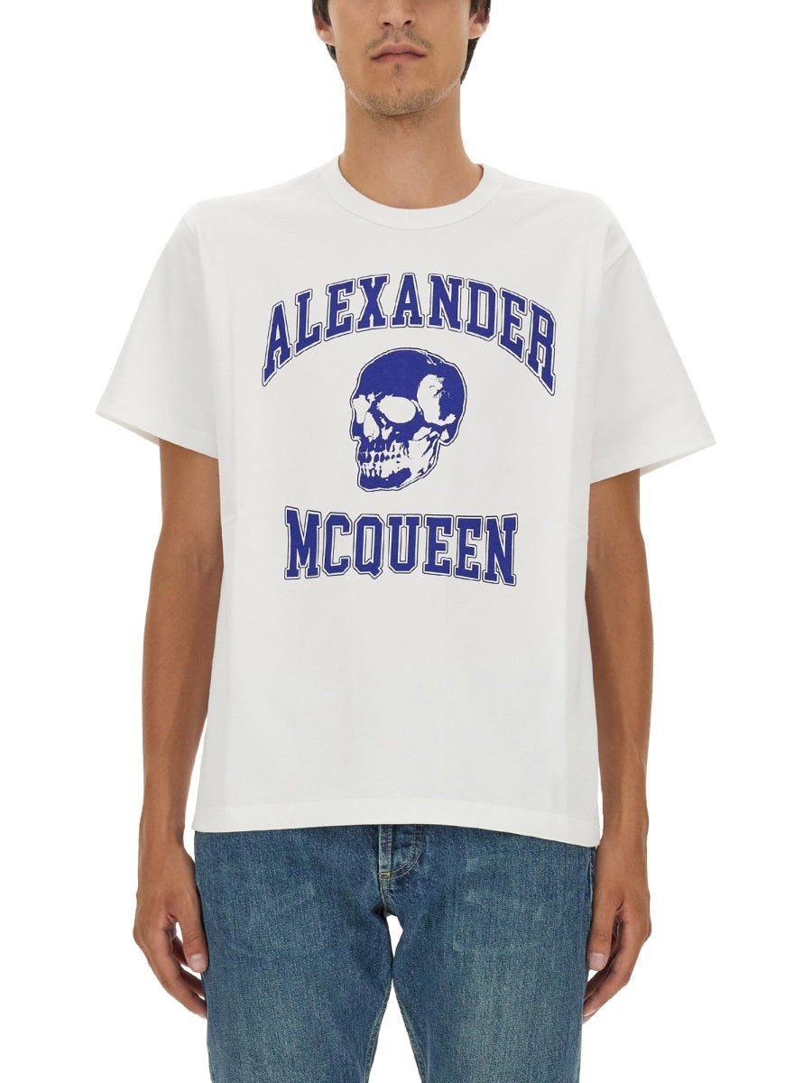 Alexander McQueen T-Shirts? Alexander Mcqueen Men Skull Logo T-Shirt Casual Everyday Designer Tee