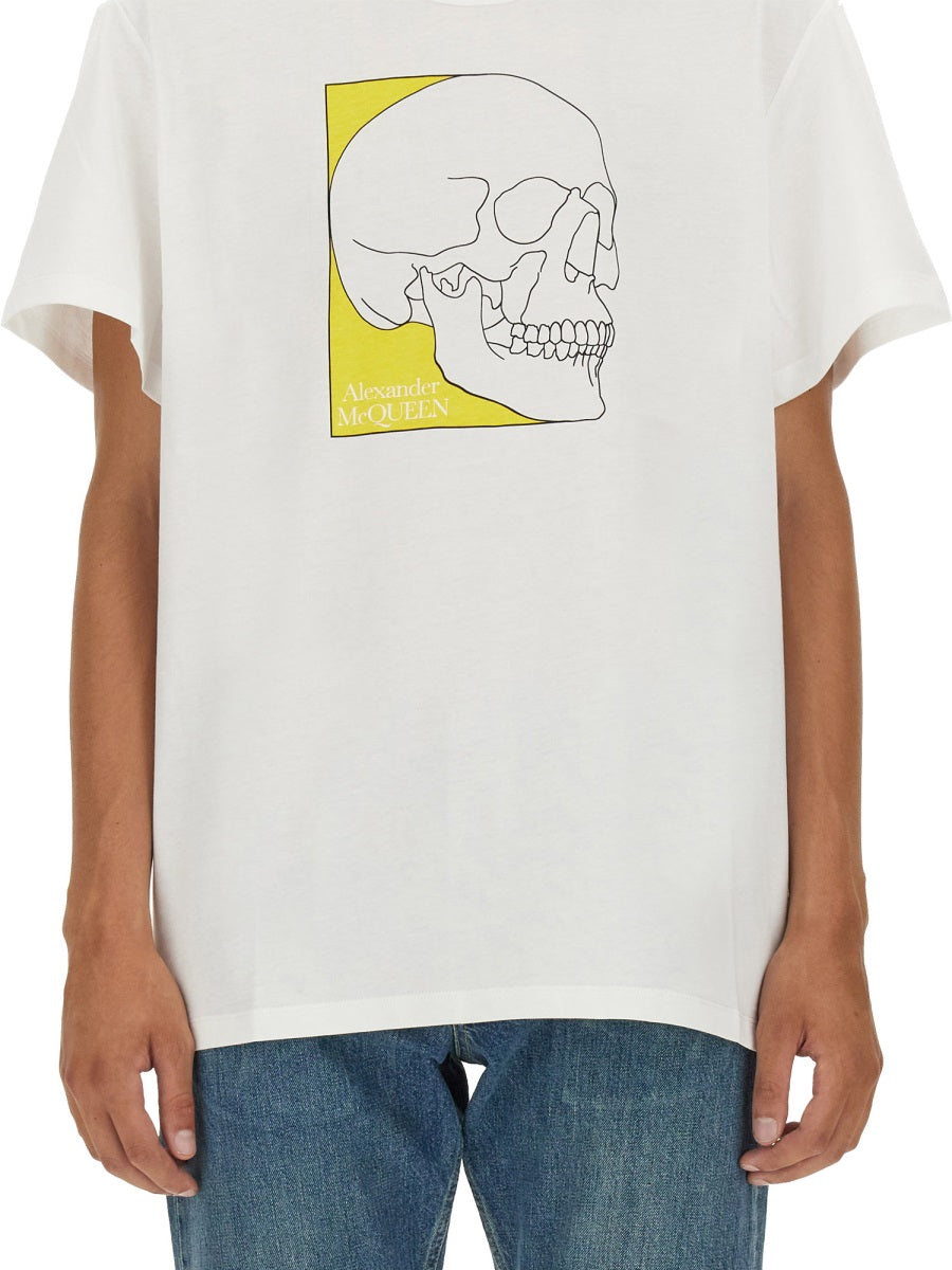 Alexander McQueen tee shirts side profile designer luxury fashion