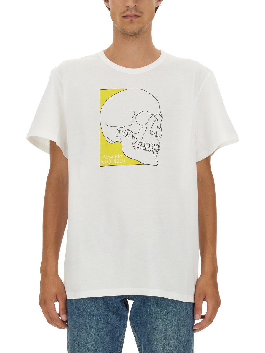 Alexander McQueen T-Shirts? Alexander Mcqueen Men Skull Print T-Shirt Casual Everyday Designer Tee