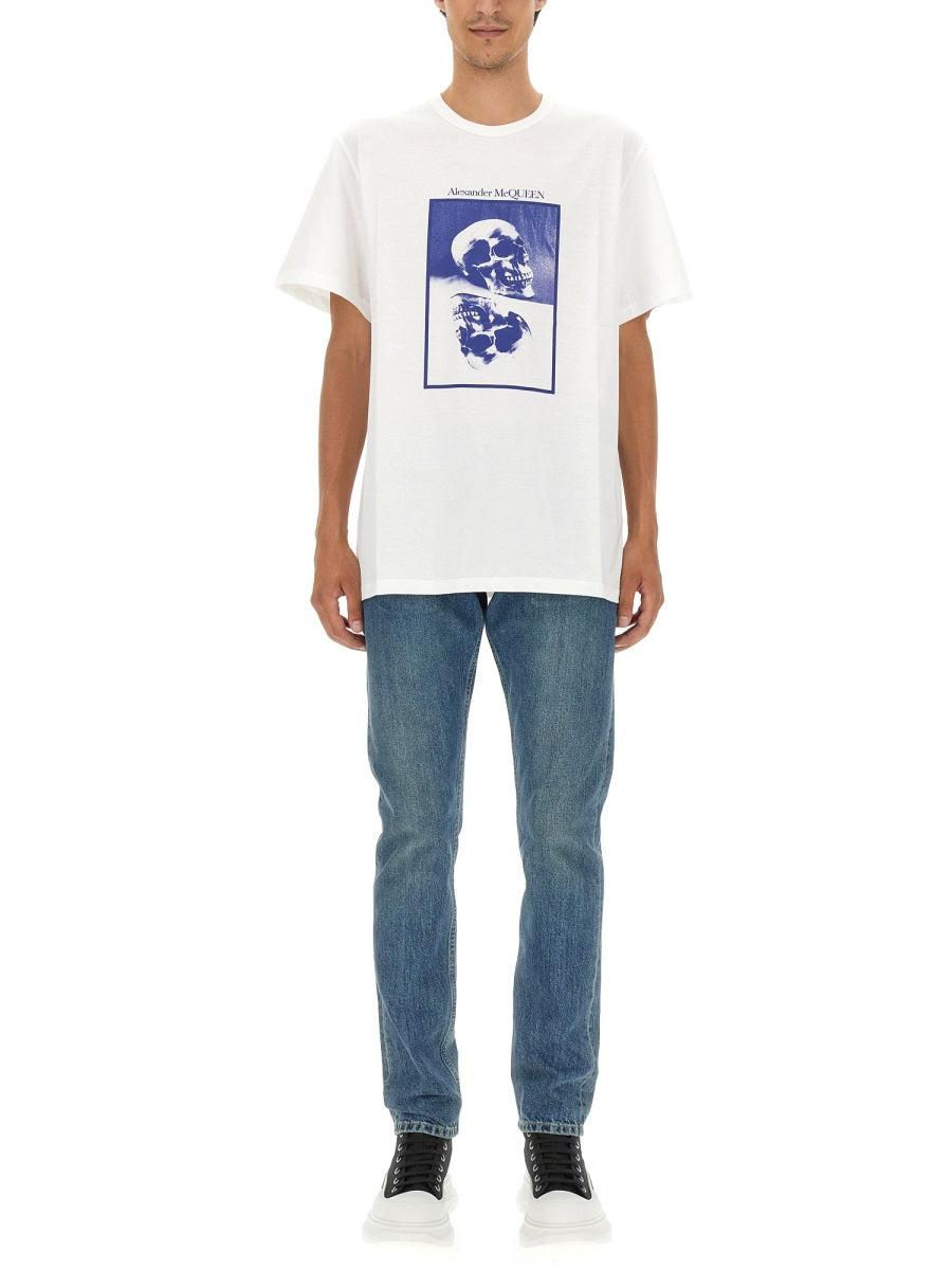 Alexander McQueen T-Shirts? Alexander Mcqueen Men Logo Print T-Shirt Casual Everyday Designer Tee