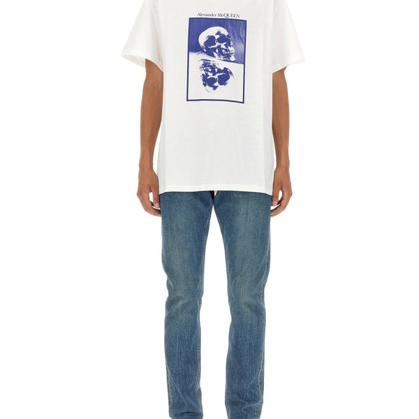 Alexander McQueen T-Shirts? Alexander Mcqueen Men Logo Print T-Shirt Casual Everyday Designer Tee