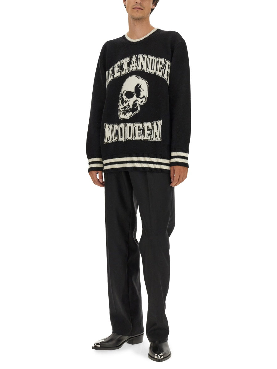 Alexander McQueen Sweaters? Alexander Mcqueen Men Varsity Sweater Premium Casual Designer Knitwear