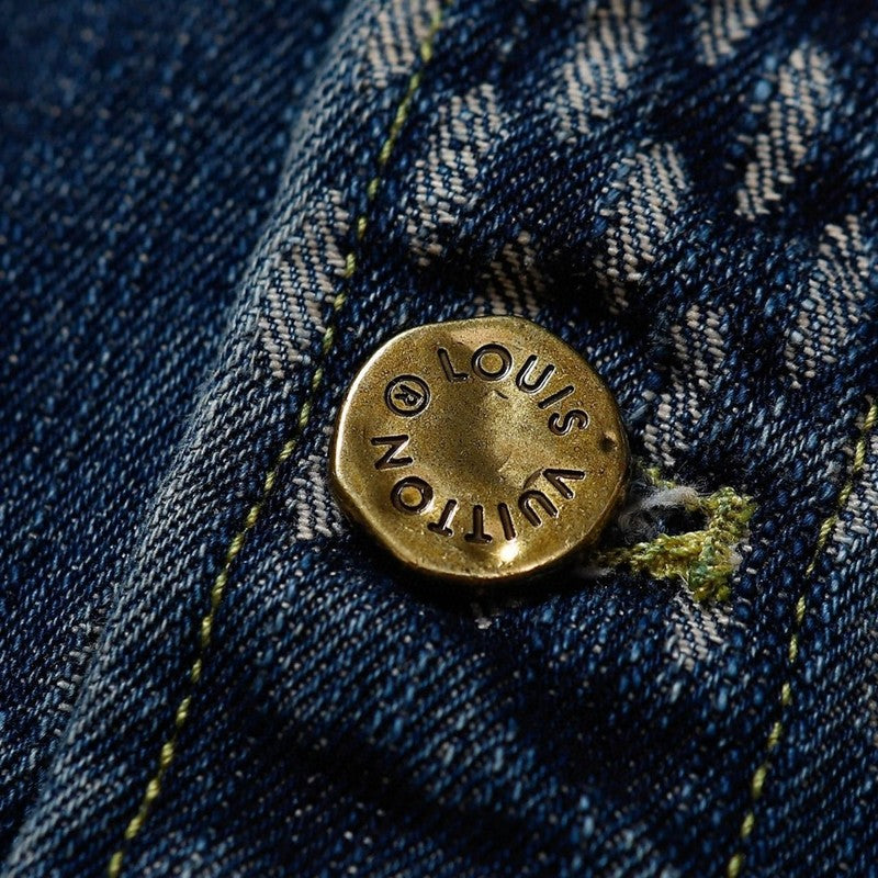 Close-up detail shot of Louis Vuitton luxury clothing with tailored silhouette