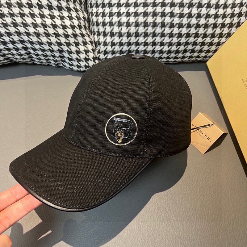 Angled view of Burberry unisex cap